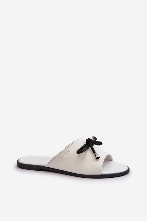 Dámske sandále z eko kože Big Star NN274067 Biele