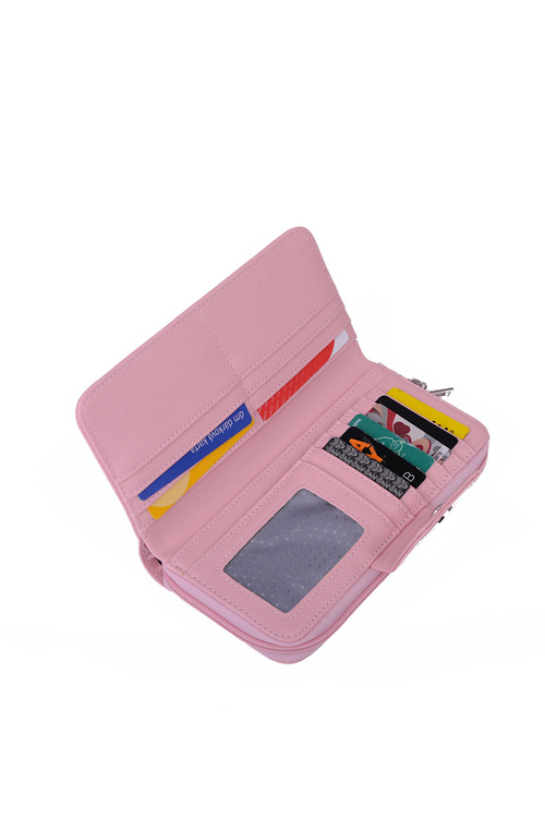 Veľké ženské portfólio pre ružový lovec zips