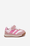 Dětské sneakersy sportovní boty na suchý zip růžové Viona