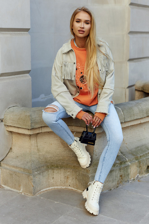 Dámské kozačky Světle béžová Larina