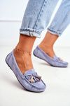 Dámske Moccasins Suede 20pb35-2003 Blue Donna Mia