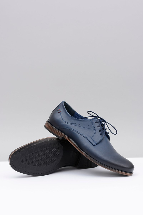 Navy Navy Leather Pánske topánky James