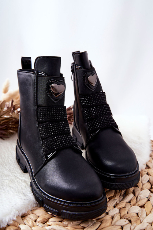 Dětské Izolované Kožešinou Boty černé Miraven