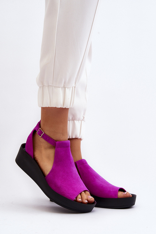 Zazoo 2914 Dámské sandály z semiše Fuchsie