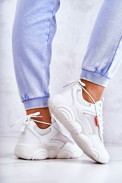 Dámske tenisky Športové topánky s mriežkou bielym halisom