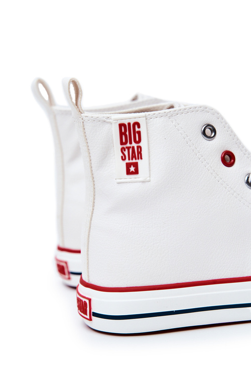 Pánské vysoké Kožené Tenisky BIG STAR JJ174071 Bílý