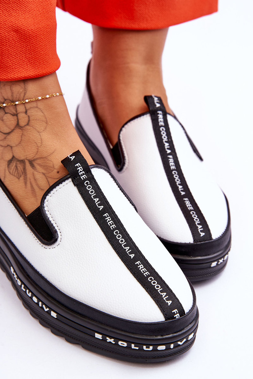 Dámské nazouvací kožené tenisky bílé Nathalie