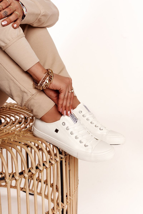 Dámske kožené tenisky Big Star White V274869
