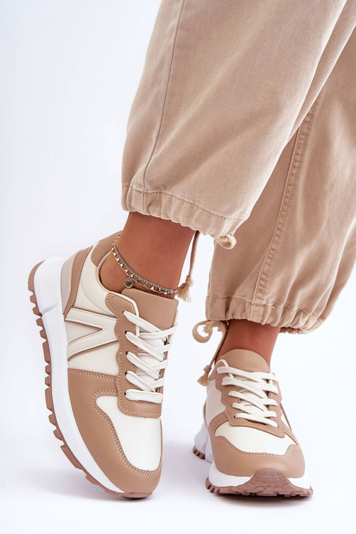 Kožené Dámské Sportovní Boty Bežové Kabama