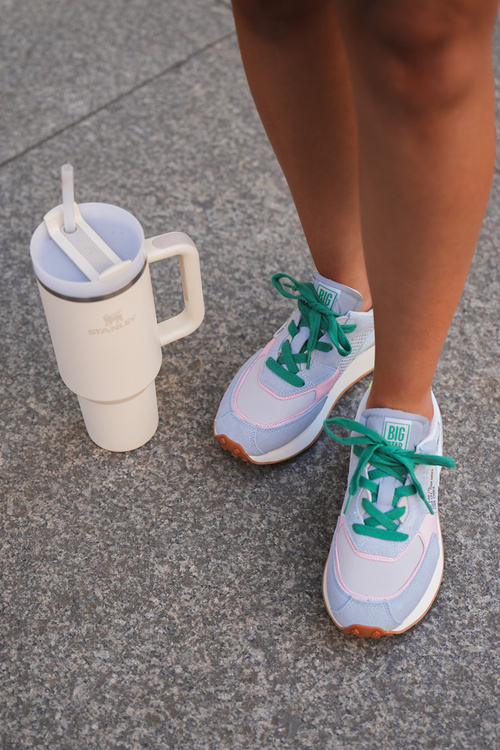 Dámské tenisky na platformě Memory Foam System Big Star NN274682 Modré