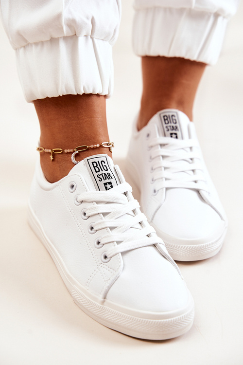 Kožená tenisová obuv Big Star JJ274311 Bílé