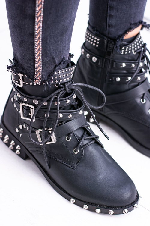 Lu boo boo verona topánky s gombíkmi hroty Buckle rock