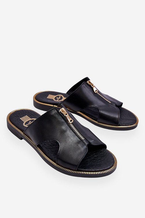 Dámske papuče s dekoratívnym čiernym zámkom Lemar Clarence