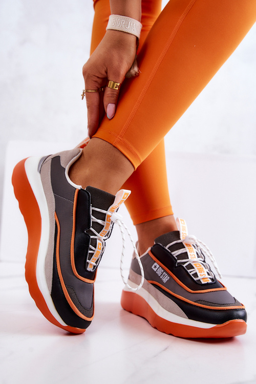 Sportovní obuv Tenisky Big Star JJ274996 Šedo-oranžová