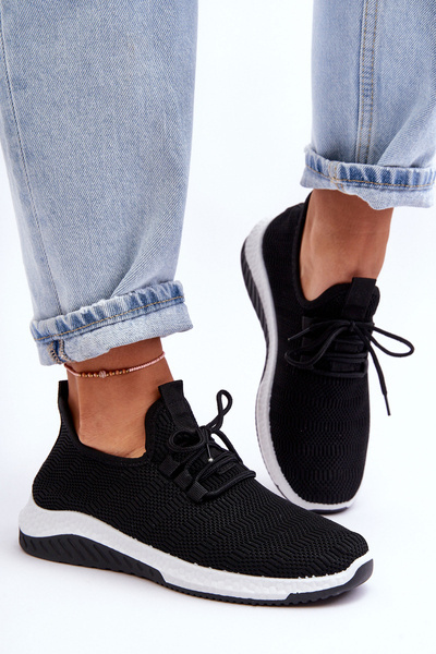 Klasické Textilní Slip-On Sneakersy Černé Gusto