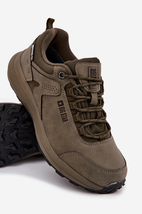 Pánske Trekingové Športové Topánky Big Star OO174367 HI-POLY SYSTEM Khaki