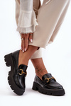 Dámske topánky Loafer s dekoráciou Black Peuria