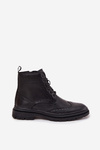 Kožené pánské kotníčkové boty Lee Cooper LCJ-25-33-3961 Černé
