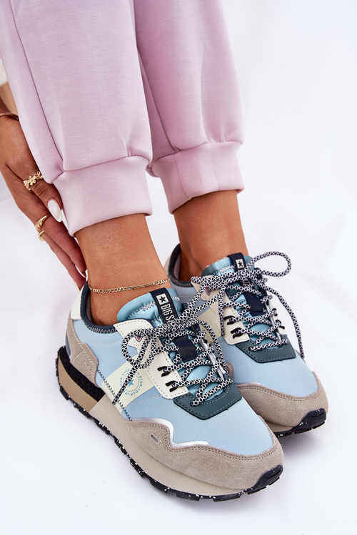 Dámské Semišové Tenisky Big Star RR274245 HI-POLY SYSTEM Šedo-Modré