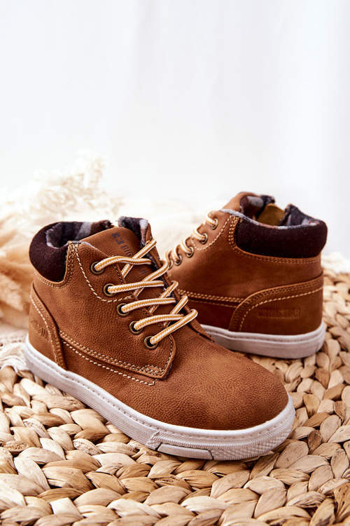Izolované športové topánky pre deti veľká hviezda BB37413B Camel