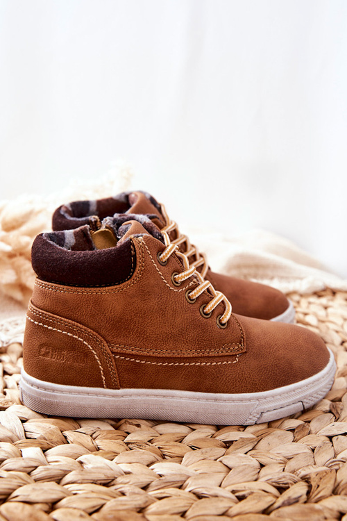 Izolované športové topánky pre deti veľká hviezda BB37413B Camel