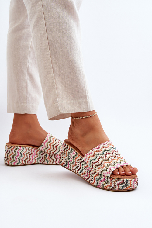 Dámské žabky na podpatku bílé Vanarila