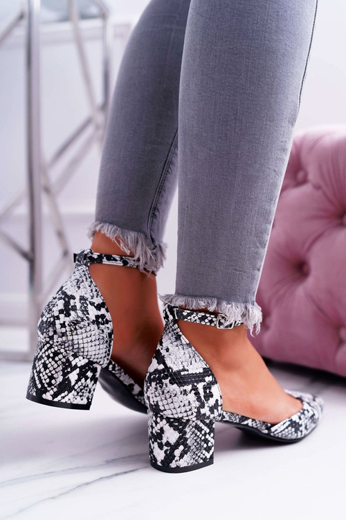 Dámske sandále na stĺpiku Snake Skin Kehira