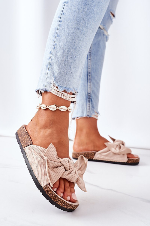 Manšestrové Nazouváky Na Korkové Podrážce Béžové Summertime