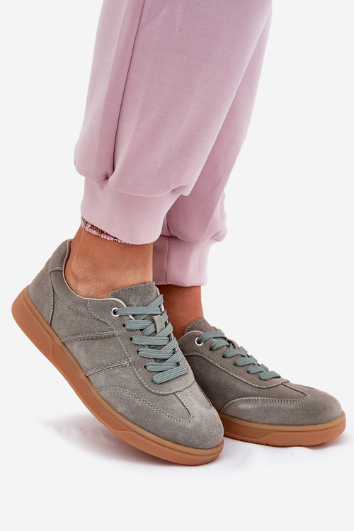 Dámské Nízké Sněhule Z Semiše Zelené Paliana