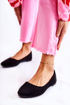 Dámske klasické semišové baleríny čierna arina