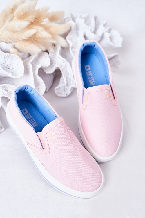 Dětské Nazouvací Tenisky Slip-On Big Star HH374009 Růžové