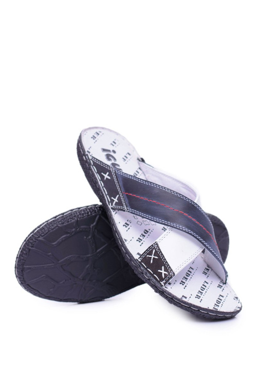 Navy Light Leather Men