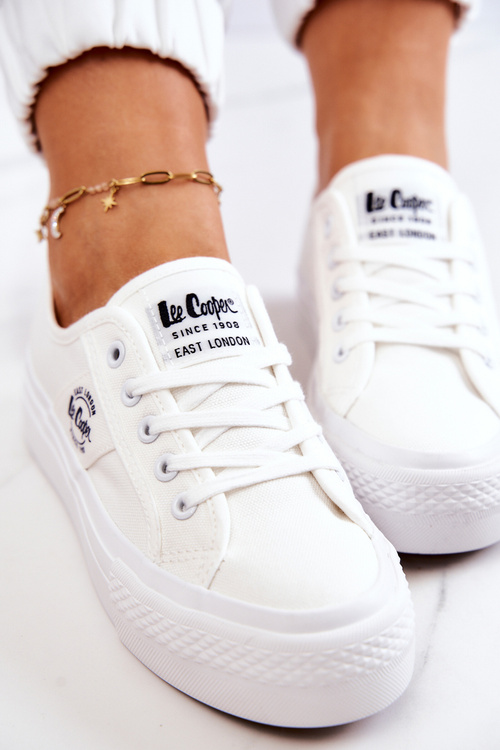 Tenisky na platformě Lee Cooper LCW-22-31-0837L Bílý