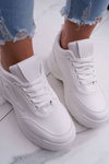 Dámske športové topánky vysoké biele jediné hlasnejšie