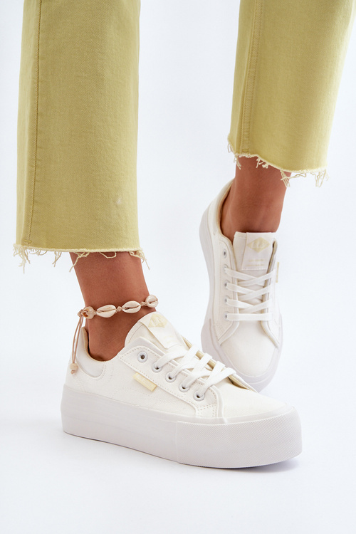 Dámske tenisky na platforme Lee Cooper LCW-24-31-2179 Biele