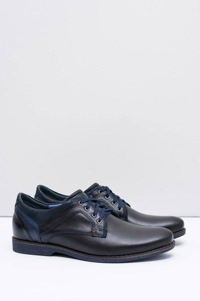 Nikopol Brązowe Skórzane Męskie Półbuty James