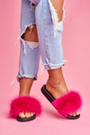 Ženské flip -flops s prírodnou kožušinou, Naturis