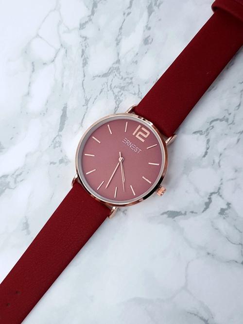 Dámské Hodinky Ernest Claire červené pouzdro