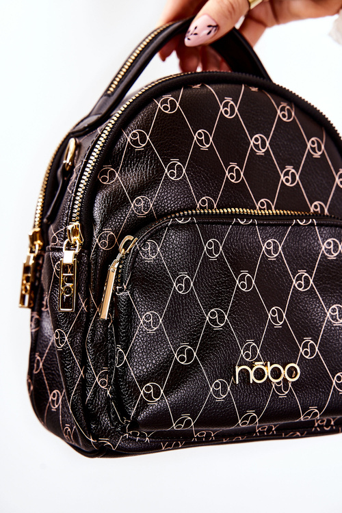 Dámsky kožený batoh NOBO L1341-C020 Čierna