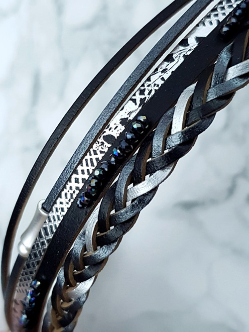 Dámsky náramok širokej čiernej Michiko