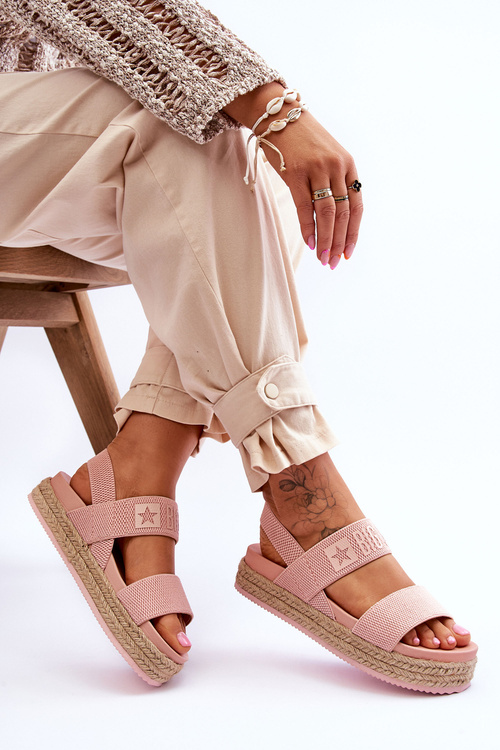 Dámske sklzové sandále Big Star LL274859 Pink