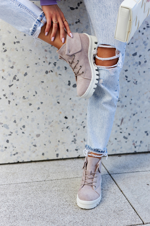 Semišové boty Trapper Tiered Světle fialová Dalles