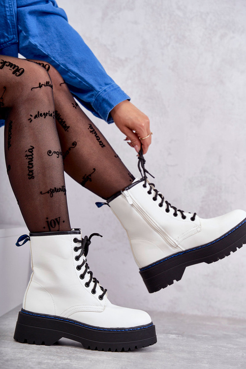 Dámske zviazané biele hovory topánky