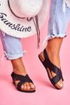 Dámska veľká hviezda Sandals Black FF274621