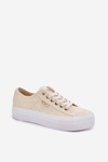 Dámske Tenisky S Čipkou Lee Cooper LCW-25-31-3440L Béžové