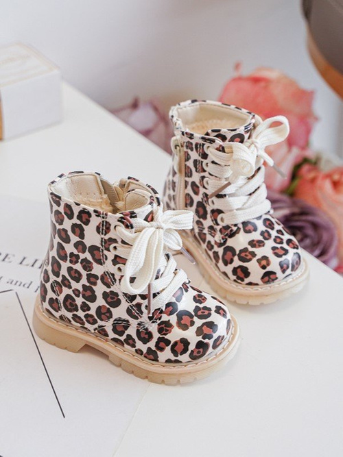 Ošetřené dětské boty na zip Bežovo-hnědé Dolida