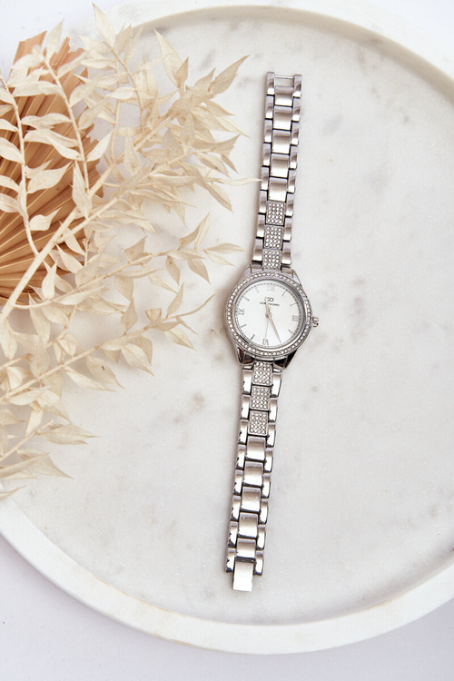 Ocelové masivní hodinky se zirkony Giorgio&Dario Zlate