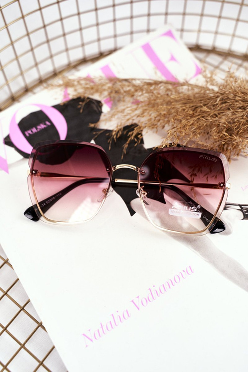 Sluneční Brýle Prius PRE-34 Zlaté Růžové Přechod