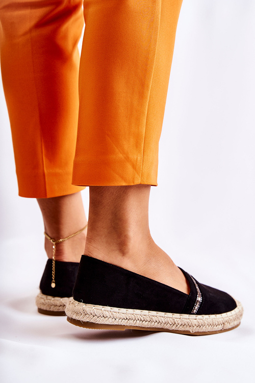 Klasické dámské nazouvací espadrilky Černá Cersei