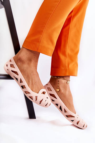 Dámské gumové baleríny Nude Indira